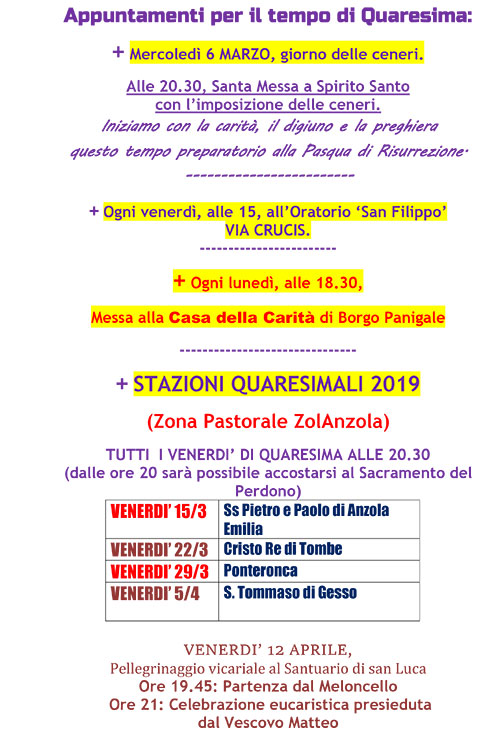 2019 03 01 Quaresima 1